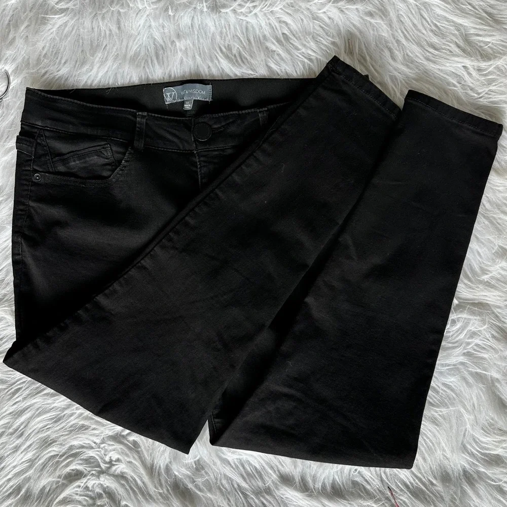 Wit & Wisdom Black Skinny Jeans High Rise Denim Stretch Casual Preppy Size 14 - Picture 3 of 8